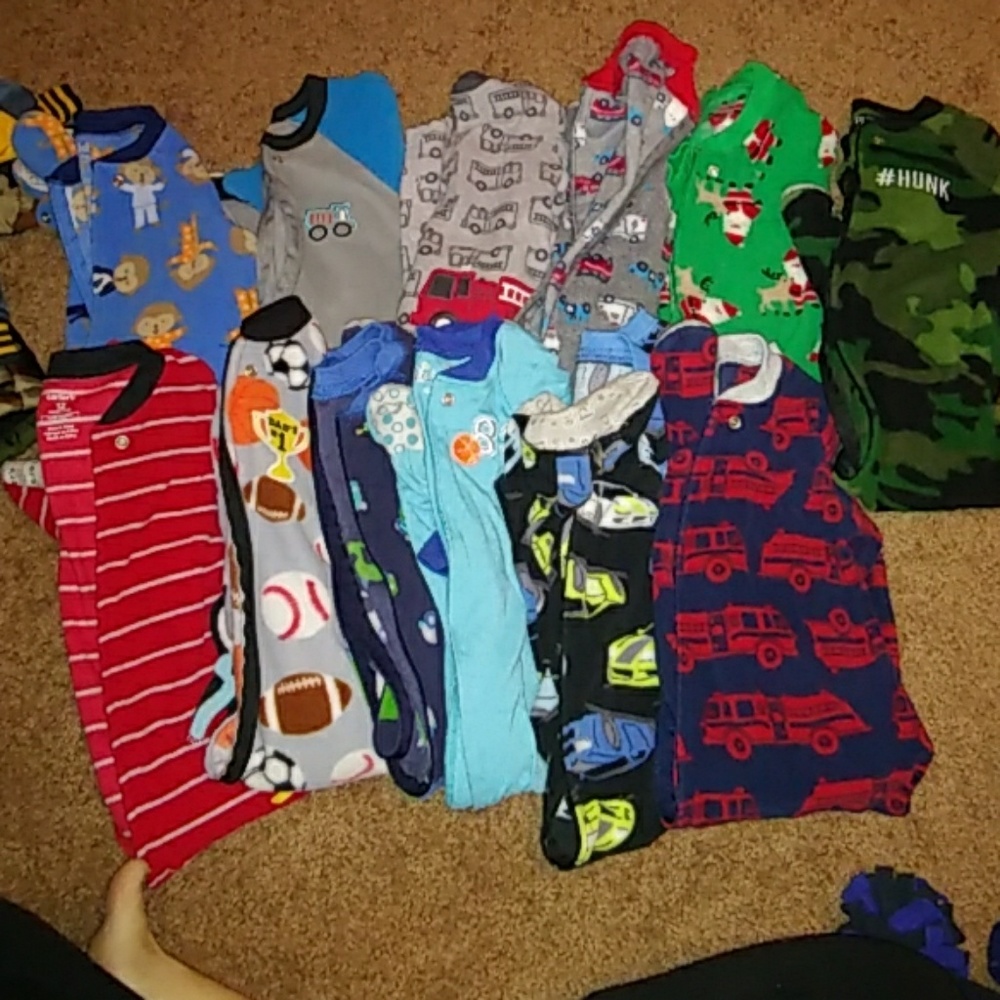 Boys 12 months fleece sleepers